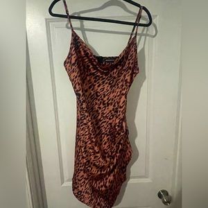 Never worn- leopard cocktail dress